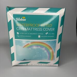 Biloban Waterproof Fitted Crib Mattress Cover Ultra Soft & Absorbent Surface